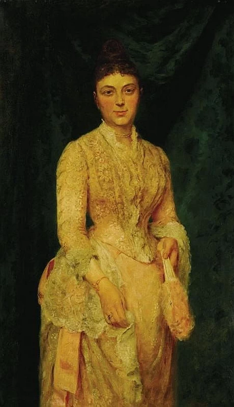 Charles Joshua Chaplin - Ritratto di una signora in rosa